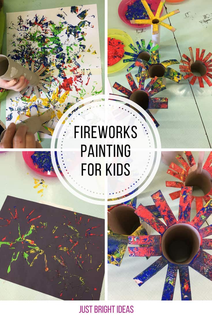 Loving this fireworks painting for kids activity! Thanks for sharing!