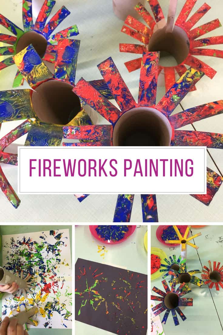 This fireworks painting activity is perfect for the 4th of July!