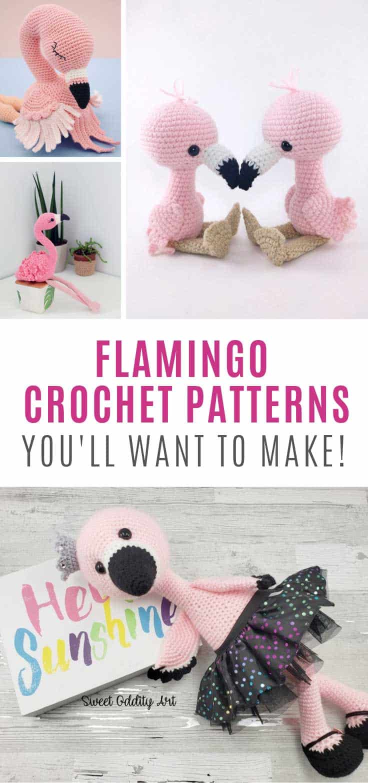 so many cute flamingo crochet patterns here!