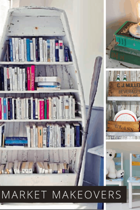 Loving this thrifted home decor inspiration - these upcycled ideas will show you how to keep furniture out of the landfill!