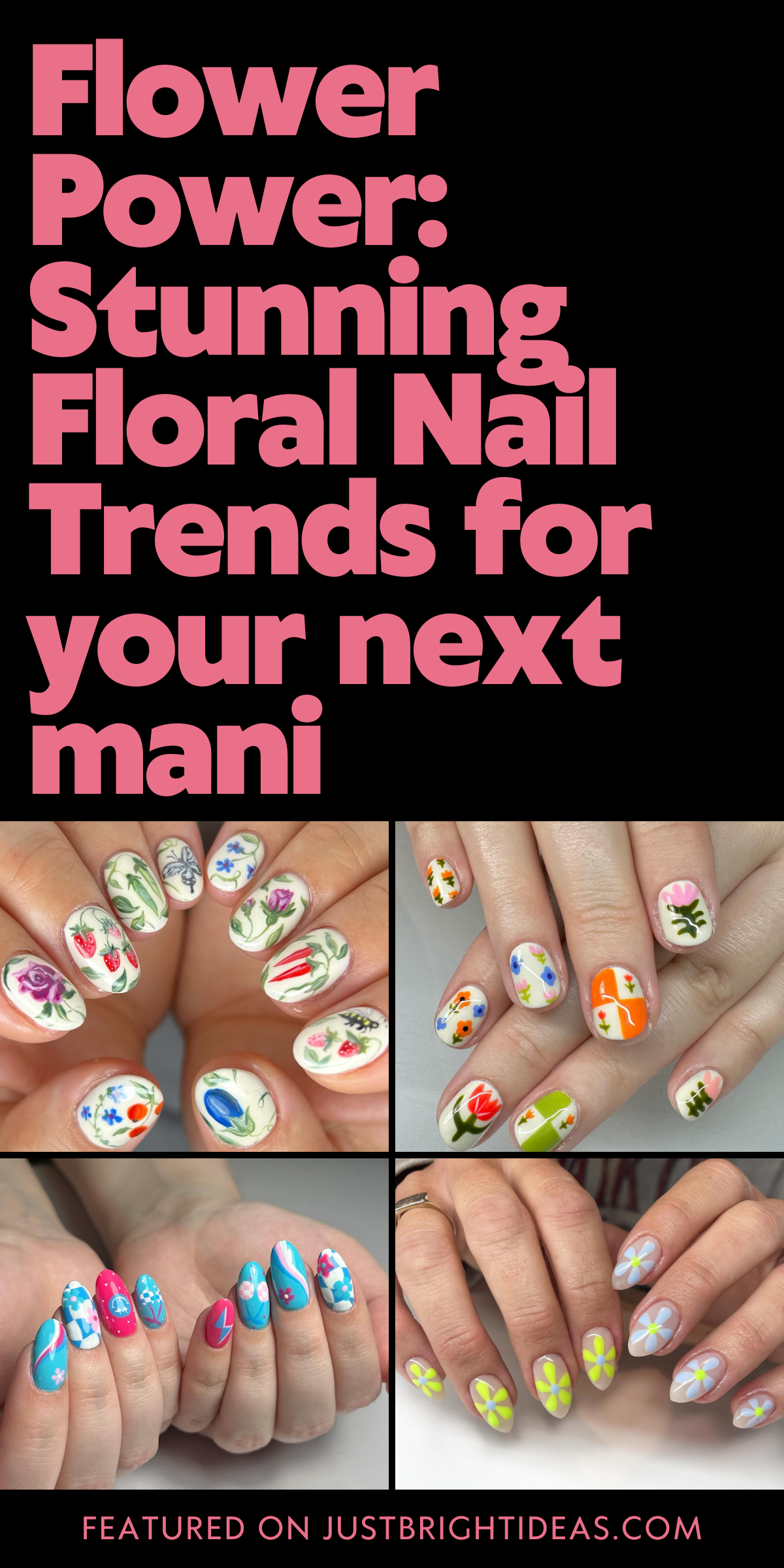 Are your ready to take your manicure game to the next level? We've got just the thing for you - floral nails! 💅🏻🌸 Whether you're a fan of delicate blooms or bold botanicals, we've curated a collection of stunning floral nail ideas that will have you feeling like a garden goddess. Get your nails ready to bloom with these trendy and oh-so-chic designs. 🌺