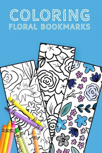 Free Printable Floral Bookmarks You Can Print Out and Color In