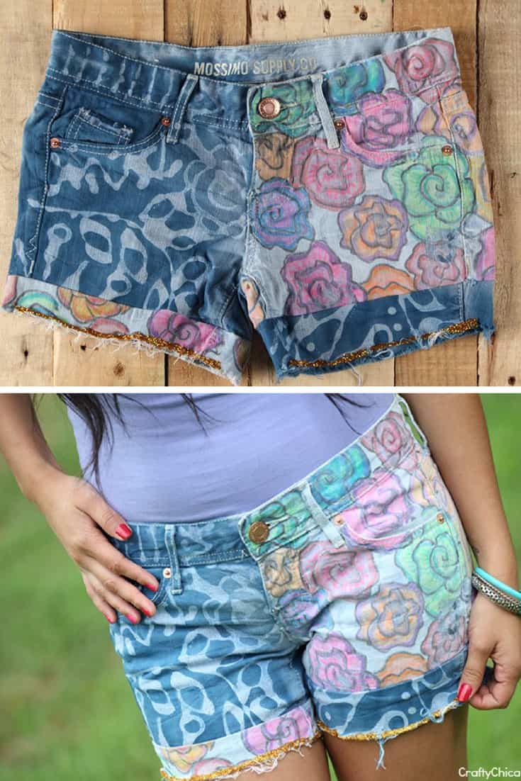 Floral Shorts DIY