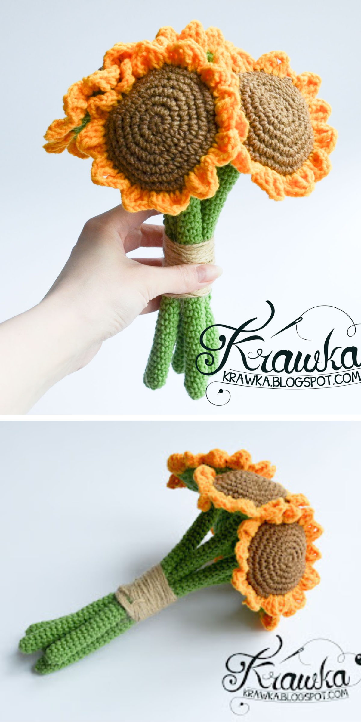 Why settle for just one sunflower when you can have a whole bouquet? This pattern creates delicate sunflowers that you can bundle together into a stunning crochet arrangement.