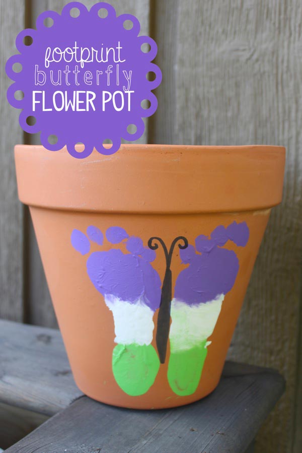 Footprint Butterfly Flower Pot