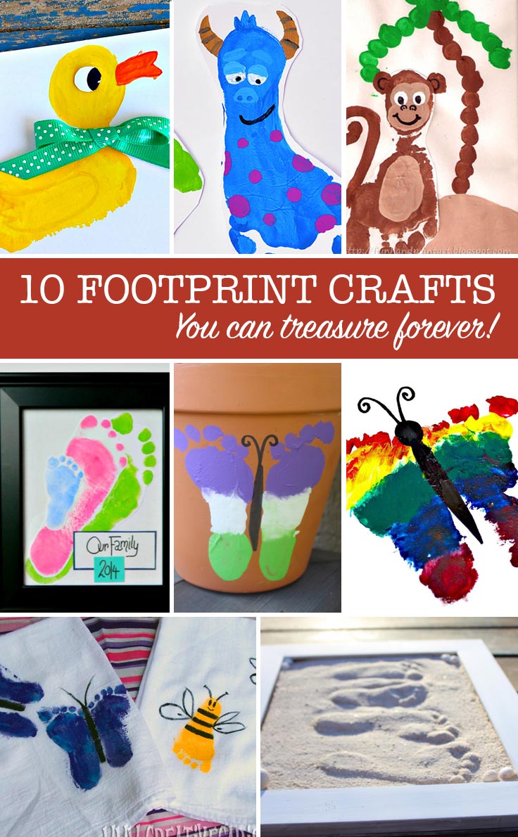 10 Easy Footprint Crafts for Toddlers to Make as Keepsake Gifts