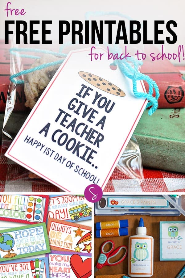 Free Back to School Printables: From planners and calendars to chore charts and stationary labels. Everything you need to get organized for school!