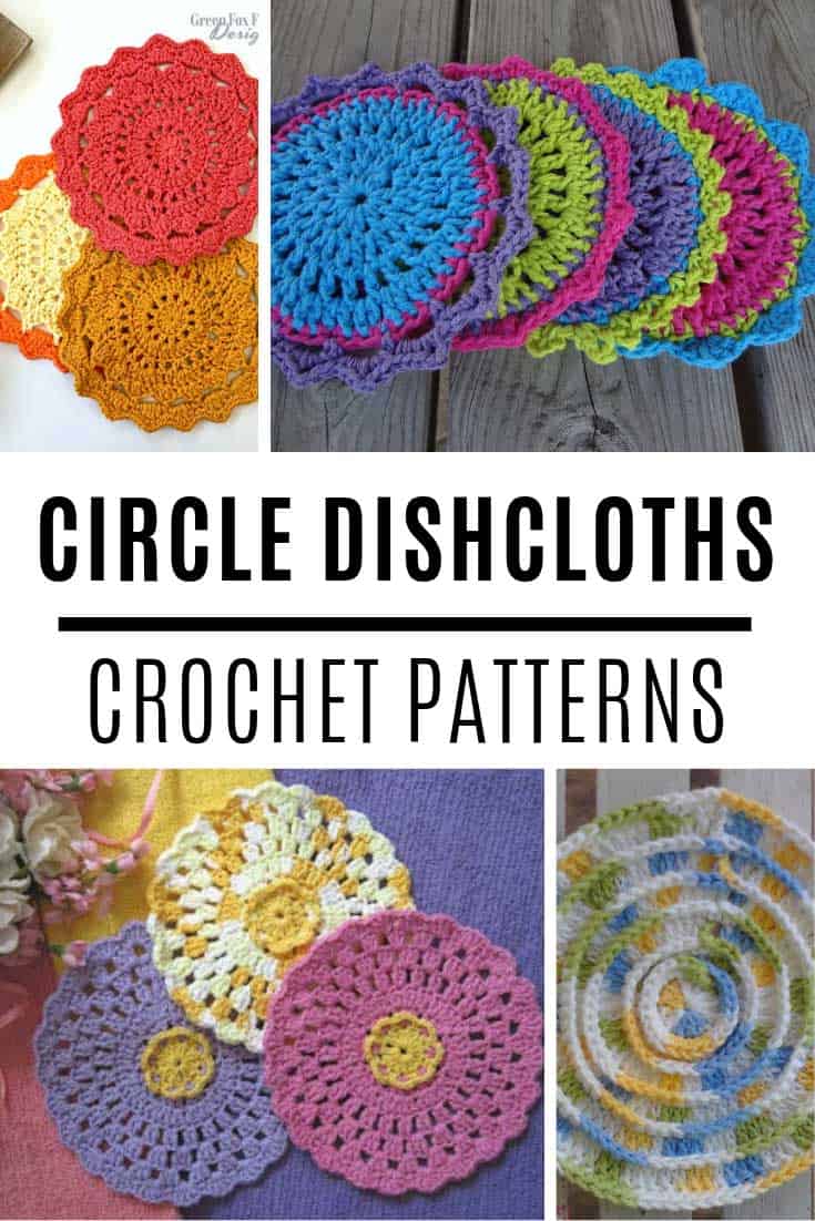 Circle Dishcloth Crochet Patterns {Free projects for your kitchen!}