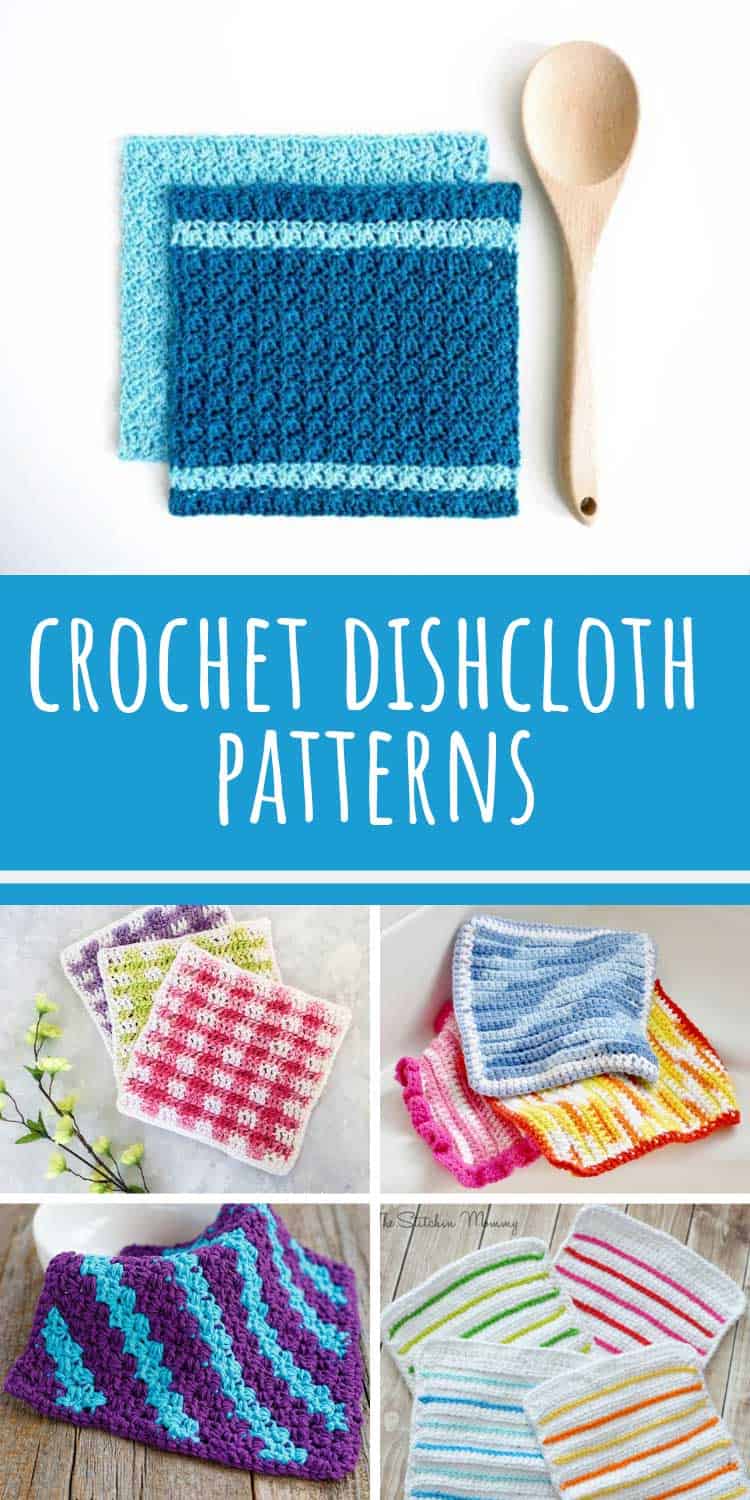 So many cute crochet dishcloth patterns - and they're all free too!