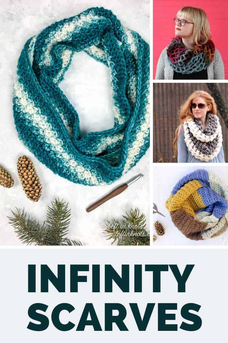 Don't miss these free crochet patterns that show you how to make a cute infinity scarf - there's a video tutorial too!