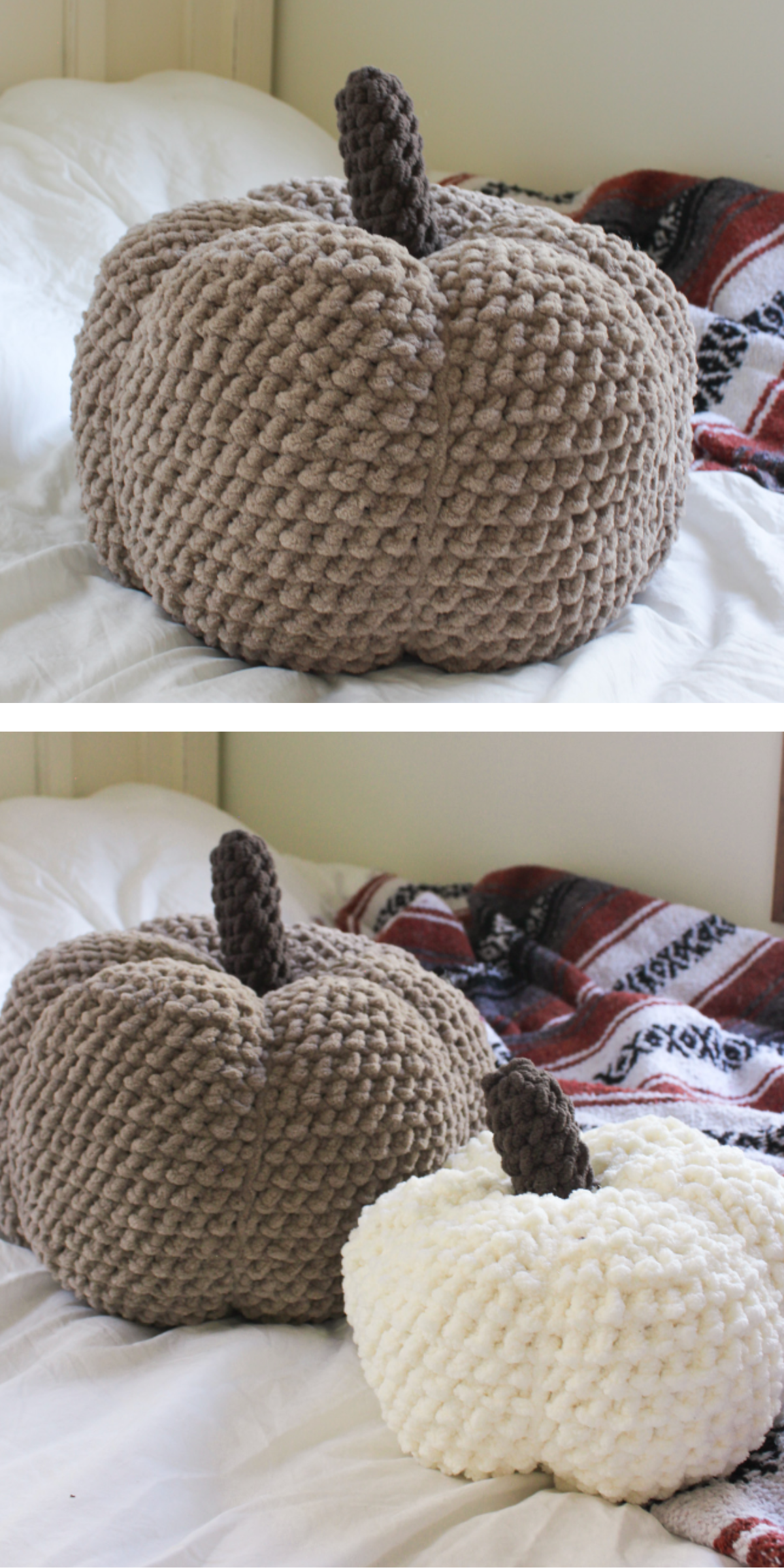 This oversized crochet pumpkin pillow is as cozy as it gets! Perfect for fall snuggling, this pattern creates a soft and squishy accent piece that’ll add a warm autumn aesthetic to any room.