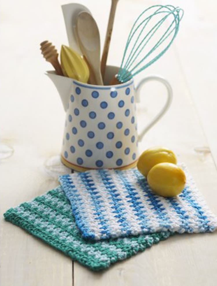 Free Lily Sugar ‘n Cream Crochet Dishcloth pattern
