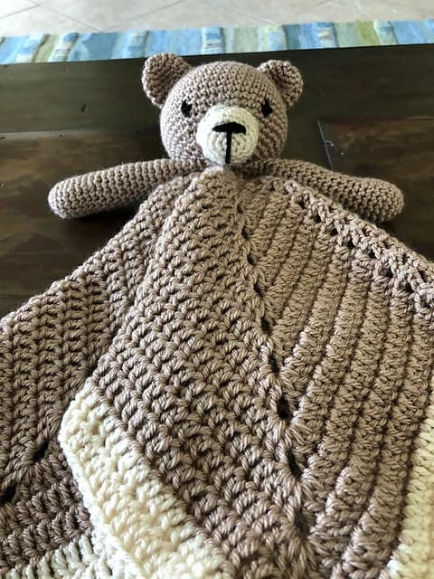 Free Lovey Blanket Security Bear