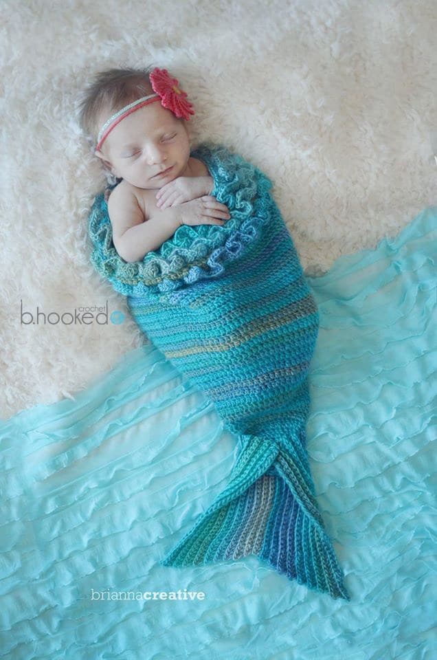 Free Newborn Baby Mermaid Tail Crochet Pattern