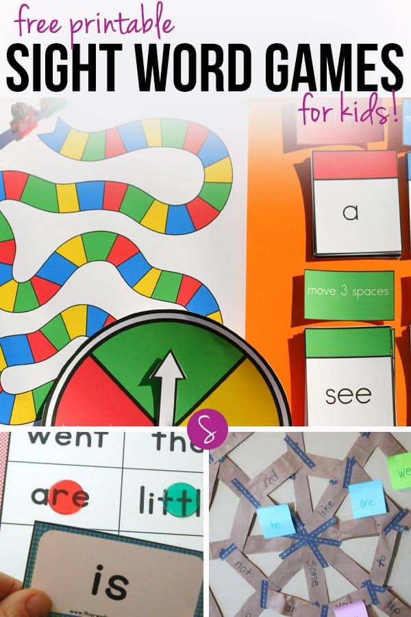 Learning sight words does not have to be dull and boring thanks to these free printable sight word games for kindergarten and first grade