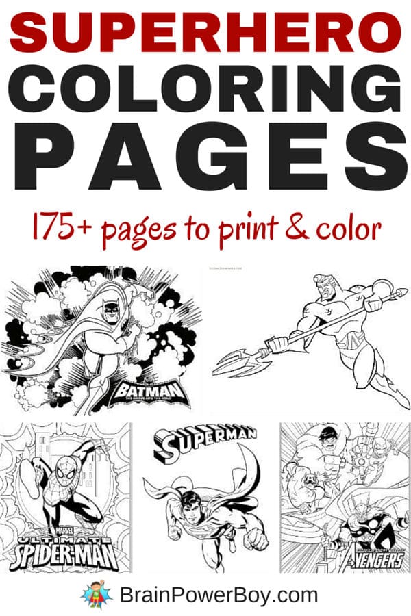 175+ Free Printable Superhero Coloring Pages
