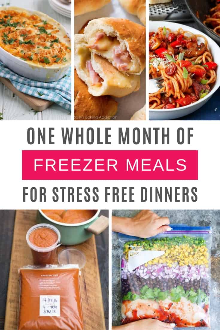 Make Ahead Freezer Meals Recipes - One Whole Month of Meals!