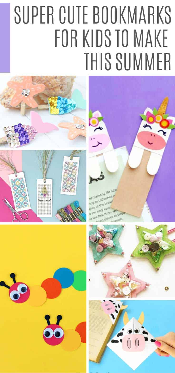How cute are these fun bookmarks for kids to make? The unicorn bookmarks are adorable! Can't wait to show my kids how to make a bookmark!