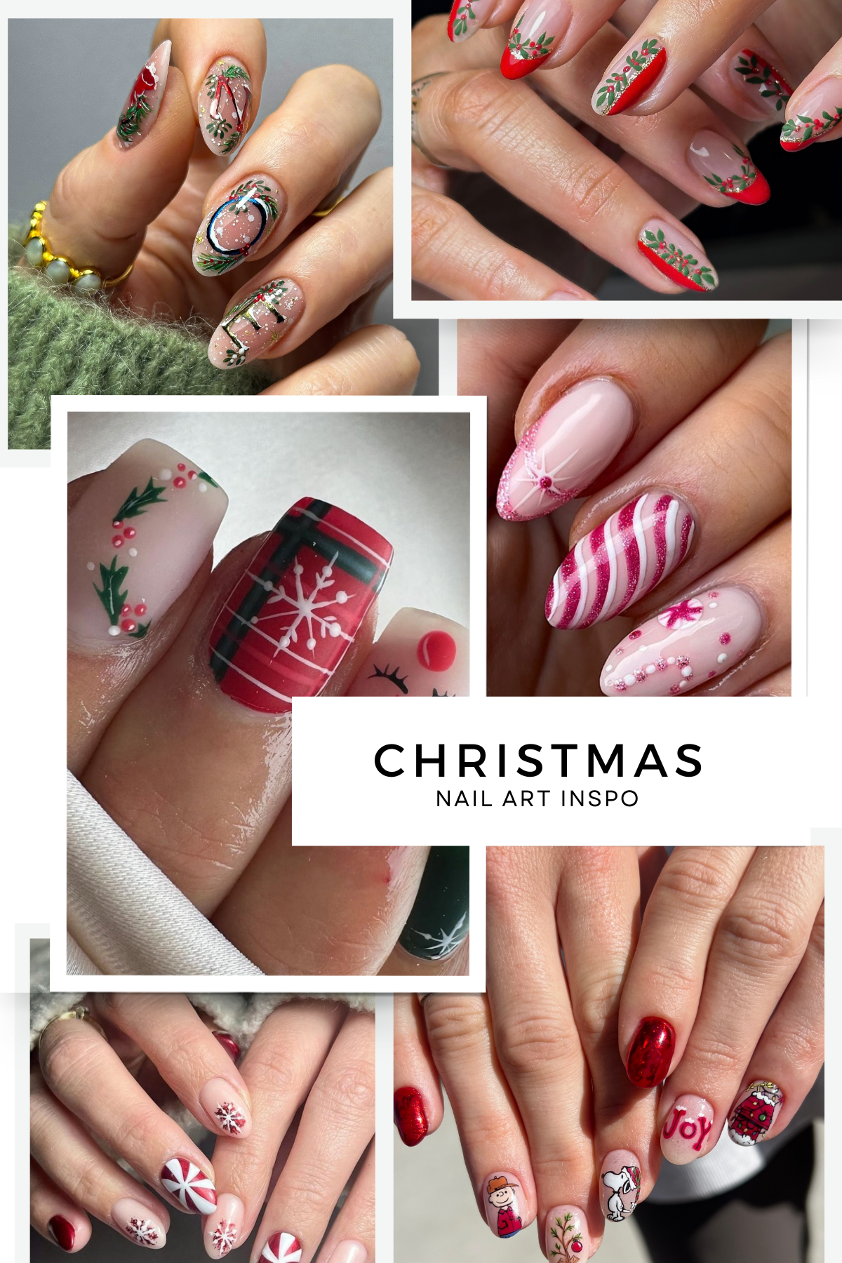 Cute Holiday Nails that will make your December extra magical! ✨🎁 Perfect for parties or cozy nights by the fire. #FunChristmasNails #HolidayNailsGel