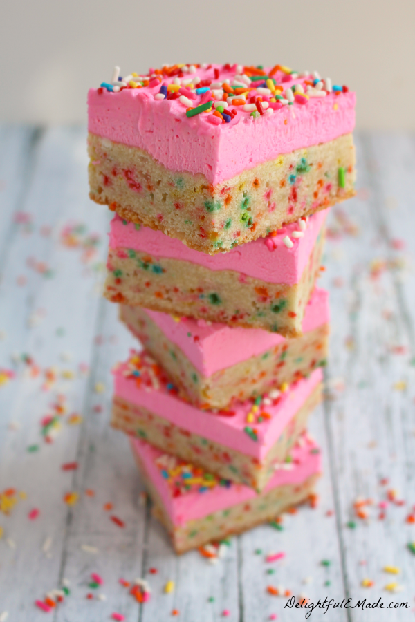 Funfetti Frosted Sugar Cookie Bars