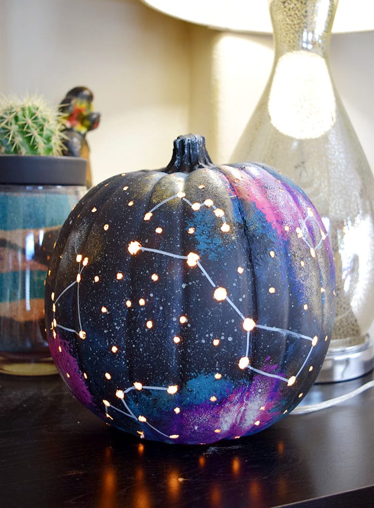 Galaxy Jack o Lantern for Halloween