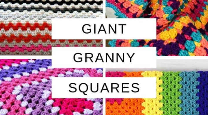 These giant granny square patterns are perfect for baby blankets and throws!