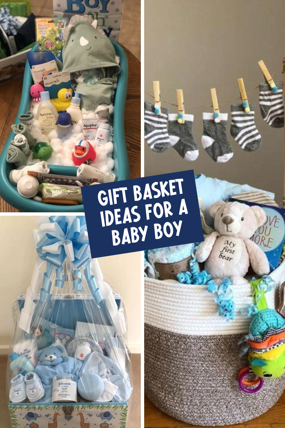 Looking for the perfect baby shower gift? Check out these adorable baby boy gift basket ideas! From personalized name crates to practical bath-time baskets, these gift ideas are filled with essentials and cute little touches that new parents will adore. #BabyBoyGiftBasket #BabyShowerGifts #DIYBabyGift