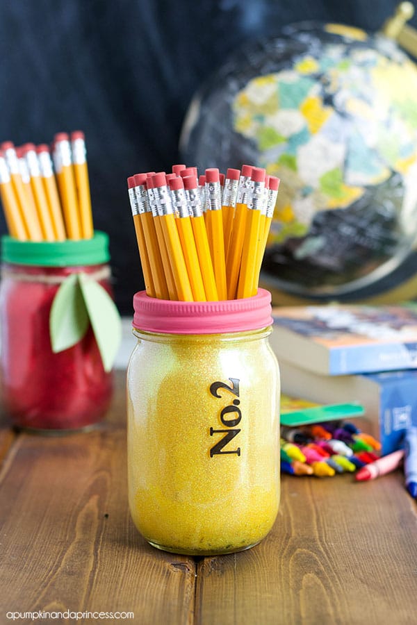 Glitter Mason Jar Teacher Gifts