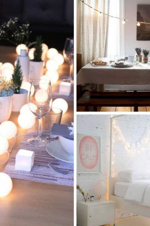 Loving these different ways to use string globe lights - and they're really cheap too!