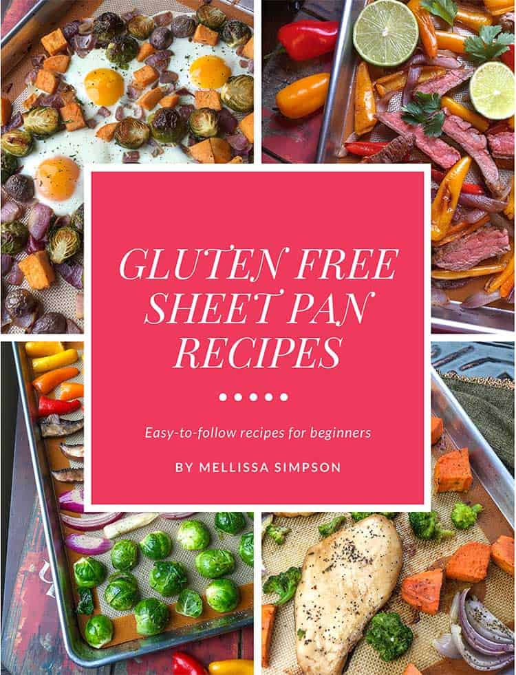 Looking for gluten free sheet pan recipes? This cookbook has super simple but delicious meals for breakfast, dinner and sides! #glutenfree #recipes #food #sheetpan