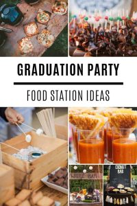 Throw a party your guests are sure to remember with these graduation food bar ideas! Everything from donuts and ice cream to pizza and taco bars!