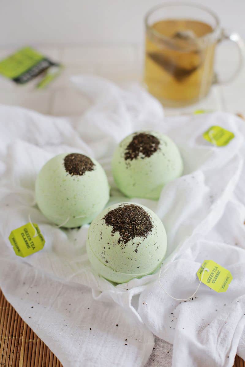 Green Tea and Lemon Bath Bombs