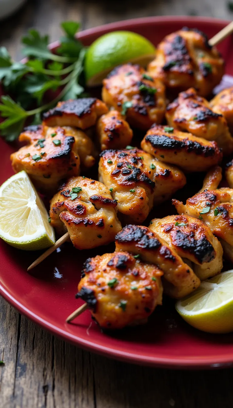 Sweet and savory, these Rhubarb-Glazed Chicken Skewers are a standout summer appetizer that’s perfect for grilling!