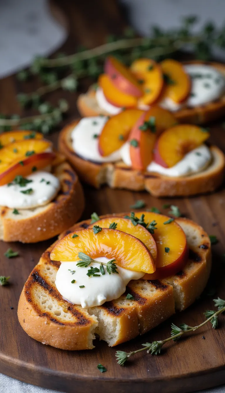 These Grilled Peach & Burrata Crostini are the ultimate summer appetizer—sweet, creamy, and totally crowd-pleasing!