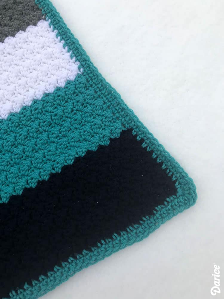 Grit Stitch Stripe Baby Blanket Pattern