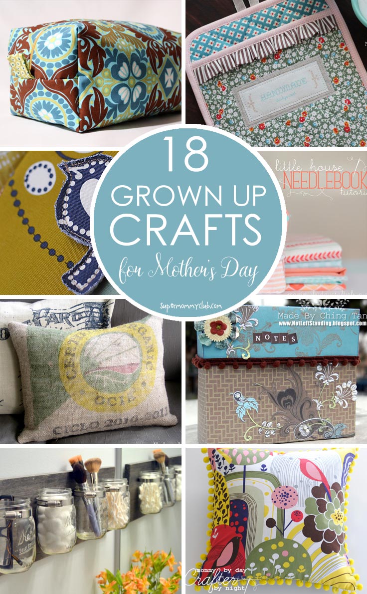 So many beautiful grown up crafts to make homemade gifts for mother's day