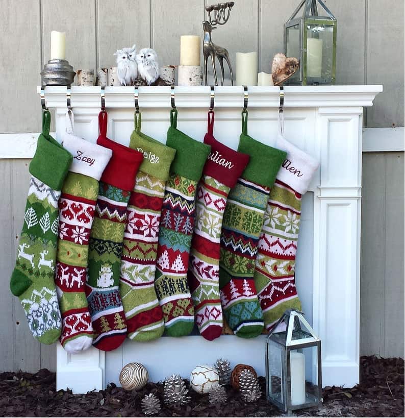 Personalized Knitted Christmas Stockings