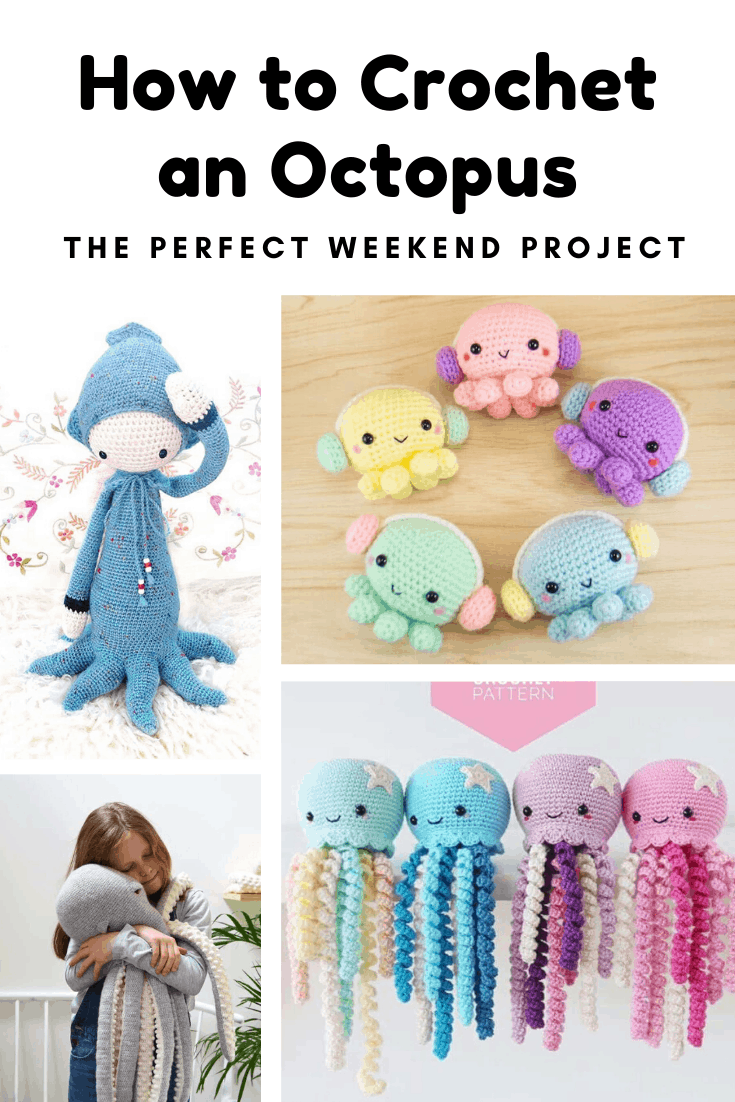 Find out how to crochet an octopus with these easy to follow patterns. From a preemie octopus to a giant one even a grown up could cuddle! #crochet #crafts #crochetpattern #handmadegift