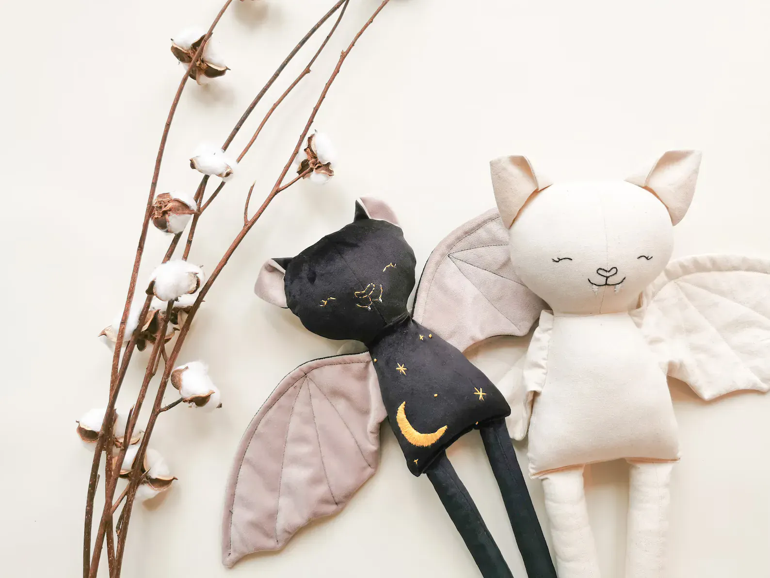Meet Nightshade, the bat doll your Halloween has been waiting for. 🦇 At 15 inches tall, this cloth doll comes with padded wings, a sweet embroidered face, and optional body embroidery for extra detail. The PDF includes multiple pattern formats (A4, Letter, A0, and projector), plus a tutorial and embroidery guide—so you can stitch with ease no matter your setup. You can even personalize Nightshade with different eye options, fabric choices, or by dressing it in Chestnut doll clothing. One happy maker shared that their “bat loving kids absolutely adore them!” Whether you sew it as a keepsake, a gift, or part of your spooky décor, this winged cutie is guaranteed to become a Halloween favorite. 🎃✨