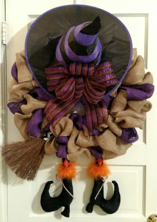 Halloween Burlap Wreaths 1