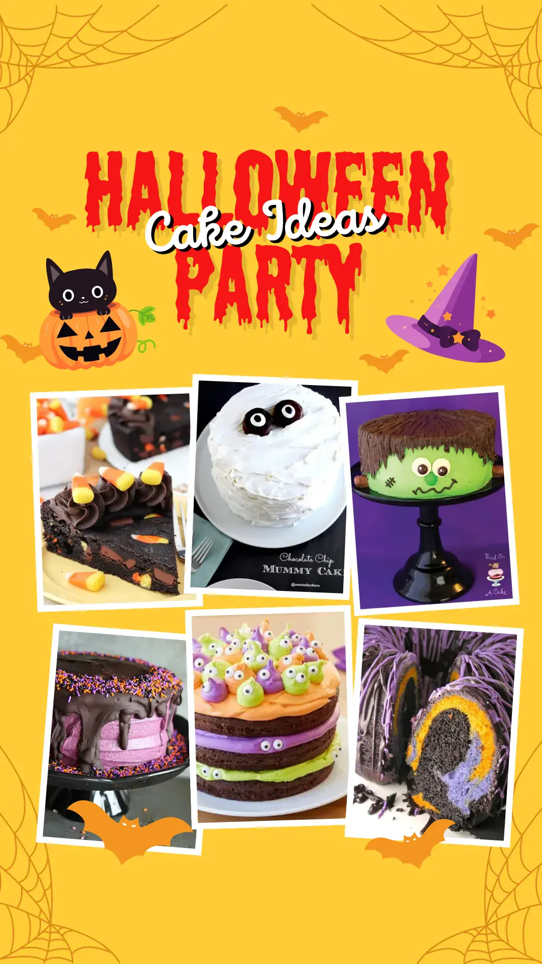 These Halloween cakes are all treat, no trick! Perfect for parties or family fun, they’re festive, flavorful, and almost too cool to cut into. #HalloweenCakes #HalloweenRecipes #PartyDesserts