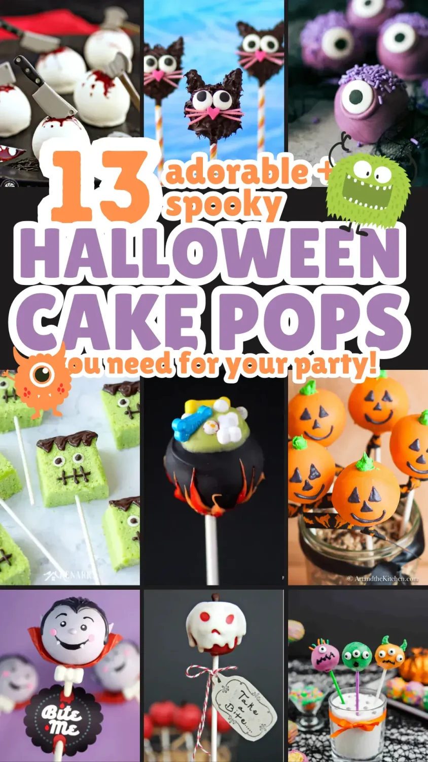 Looking for fun and easy Halloween cake pop ideas? These spooky-cute treats are perfect for party tables and school bake sales—plus, you can make them from scratch, a box mix, or even donut holes! #HalloweenCakePops #HalloweenDesserts #KidsPartyIdeas #BakeSaleTreats #HalloweenFun