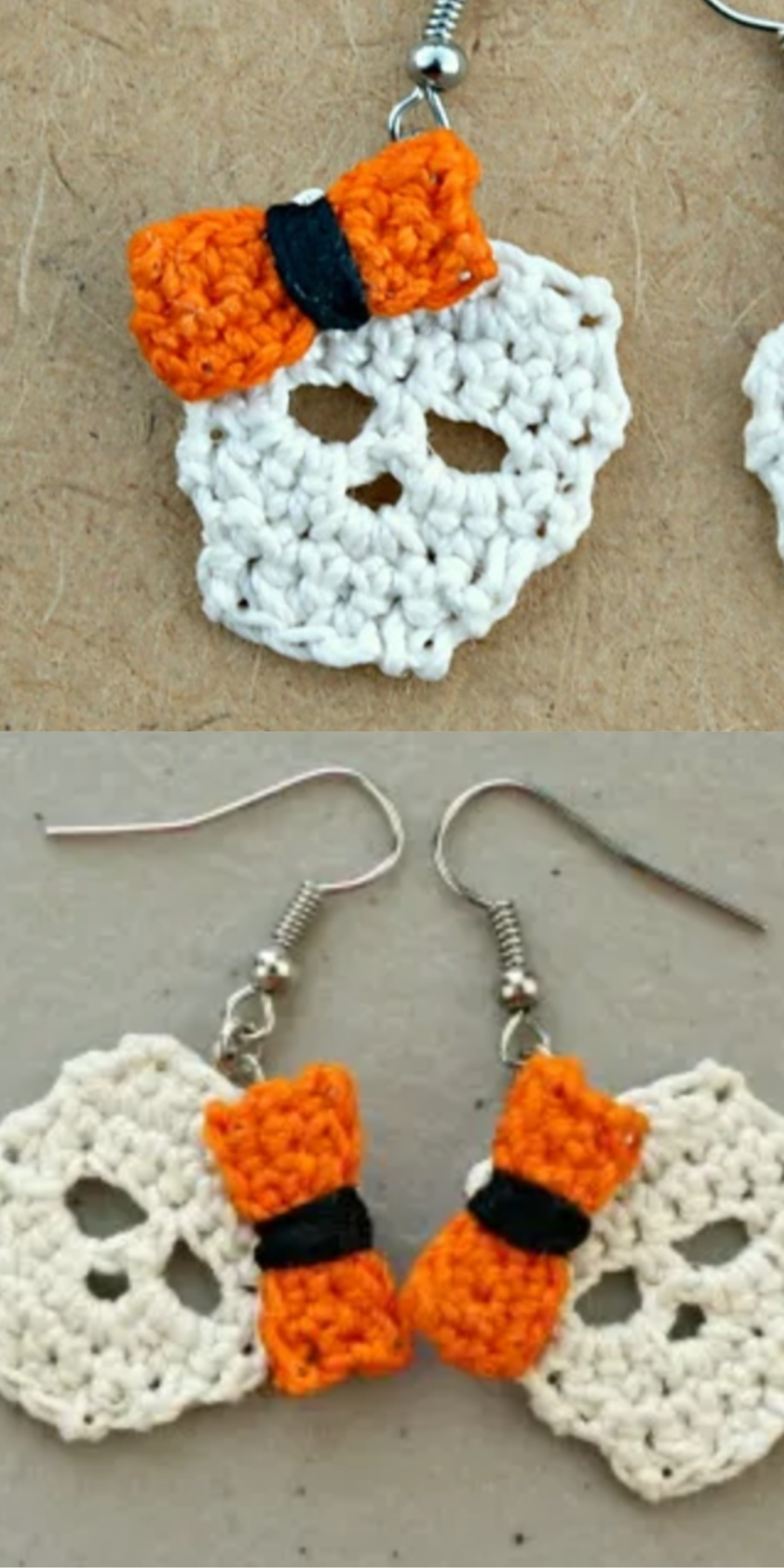 These skull earrings are perfect to wear to your Halloween party.