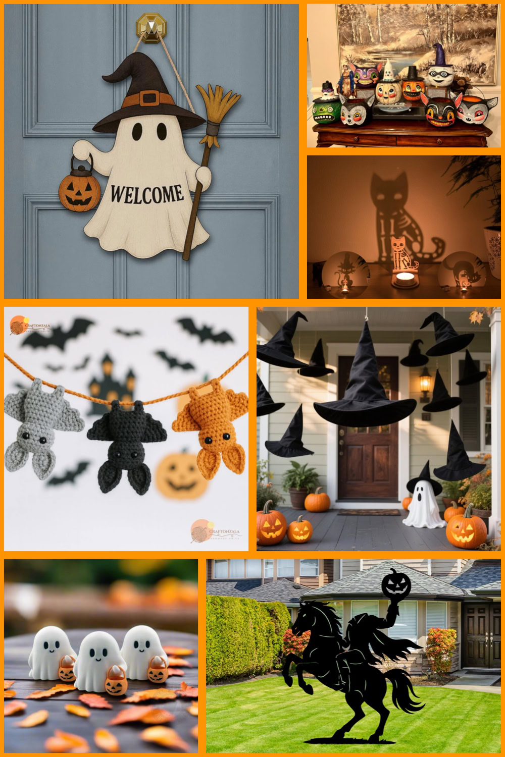 From ghostly garlands to chic mantel pieces, these handmade Halloween decorations will make your home the talk of the neighborhood this year. 🕸️✨ #HalloweenDecorations #HalloweenParty #FallHomeDecor