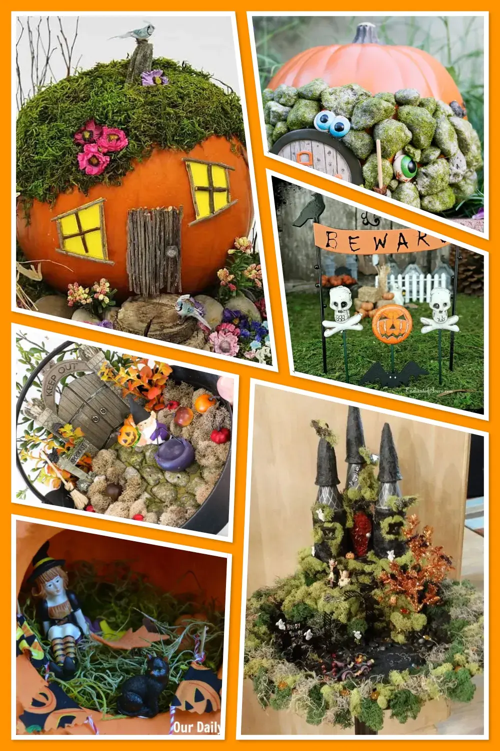 Create a spooky little world with these enchanting Halloween fairy garden ideas! Think mini pumpkins, haunted houses, and mystical creatures hiding in the shadows—perfect for your porch, patio, or windowsill. 🕸️✨ #HalloweenFairyGarden #MiniGardenMagic #SpookyCute