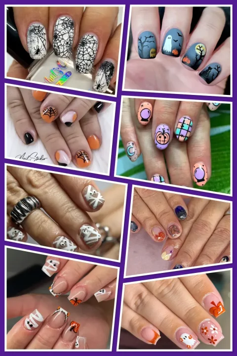 Slay spooky season with these Halloween nail art designs! Whether you’re into eerie elegance or playful pumpkins, these creepy-chic looks are perfect for October vibes. ?♀️?️ #HalloweenNailArt #SpookyNails #OctoberGlam
