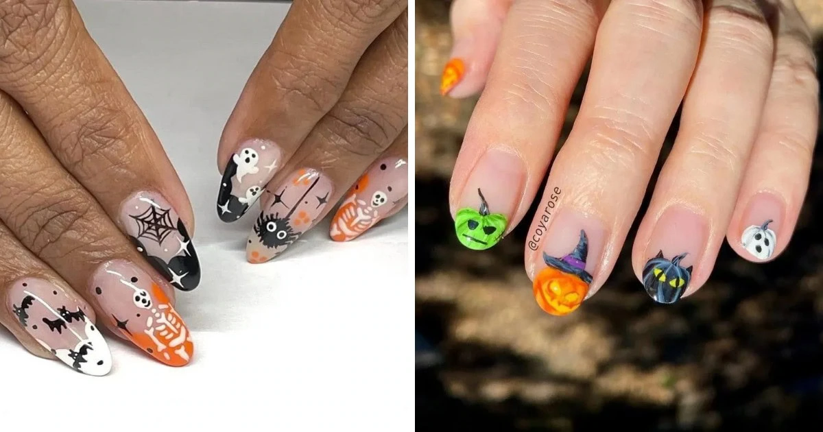 Get your nails ready for Halloween with these adorably cute designs! From playful pumpkins to sweet ghosts, these nail art ideas are perfect for adding a touch of spooky fun to your look. Easy to recreate and perfect for any Halloween event! 🎃💅 #CuteNails #HalloweenStyle