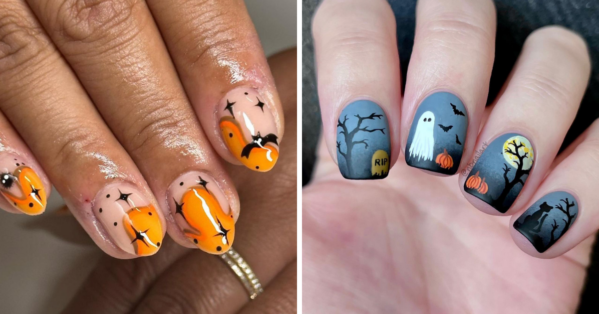 Want Halloween nails that are cute, easy, and perfect for short nails? 👻🎃 Check out these October nail designs that you can DIY at home! From simple patterns to adorable spooky accents, these nail ideas will have your nails looking festive without the fuss. Get inspired and create your own Halloween-ready manicure! 🖤🧡 #OctoberNails #DIYNails