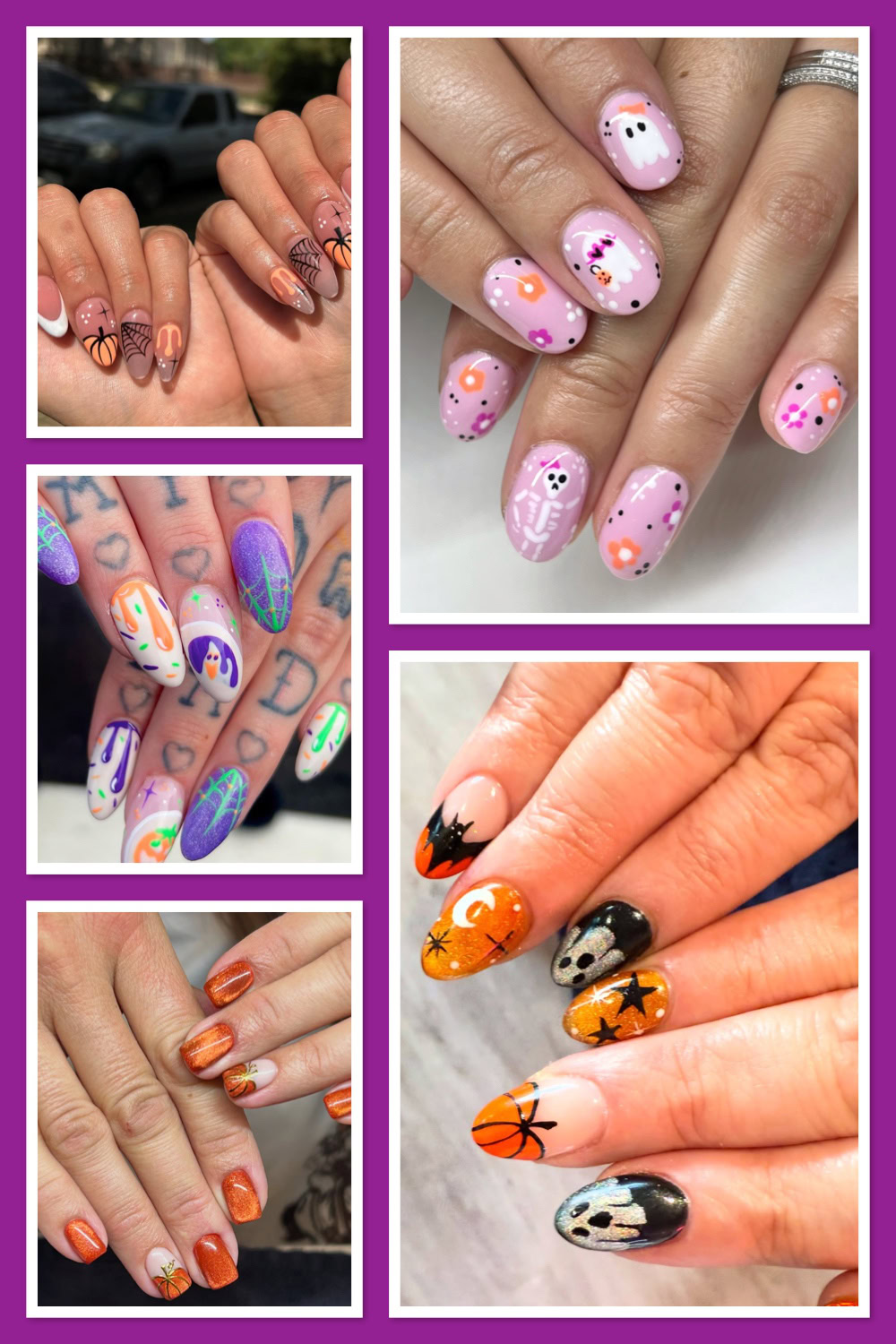 Looking for Halloween nail inspo? These gorgeous designs include spooky-chic ghosts, pumpkins, spider webs, and more. Perfect for your next mani! #halloweennailart #nailideas #halloween2025