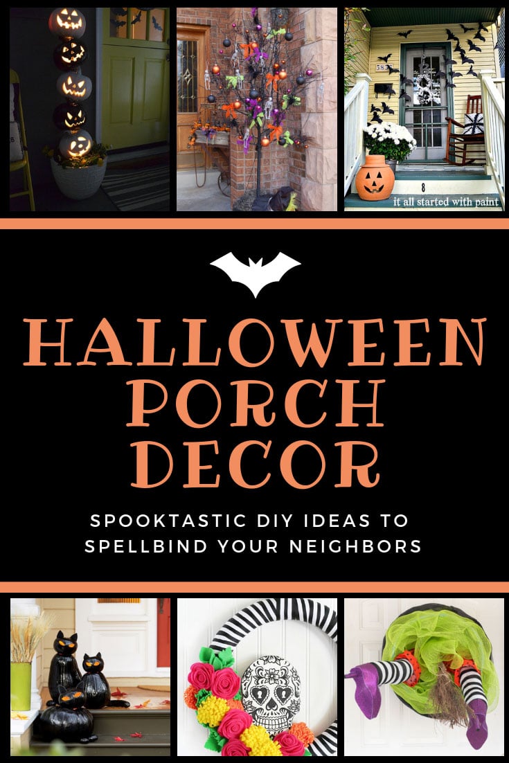 The BEST DIY Halloween Porch Decor Ideas {Spooky Pumpkins, Wreaths And ...